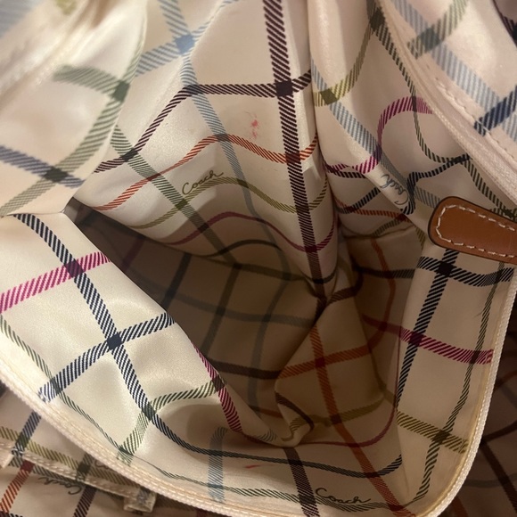 COACH STRAW LOGO TOTE BAG WITH LEATHER - Picture 9 of 9